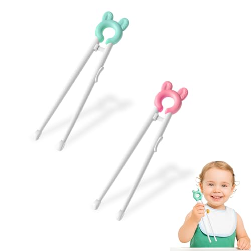 ARYIMYDP 2 paia Bacchette Cinesi di Aiuto, Bacchette Sushi, Riutilizzabili Antiscivolo per Principianti