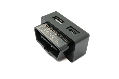 Adaptador OBD Tesla Model 3 Y System-S con puertos de carga USB 3.1 y 3.0 hembra en color negro