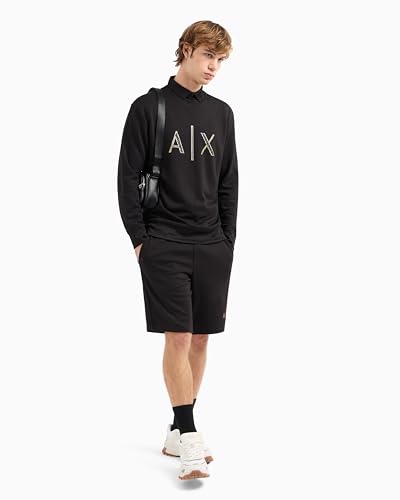 Armani Exchange Men's A|x Black and Gold Crewneck2