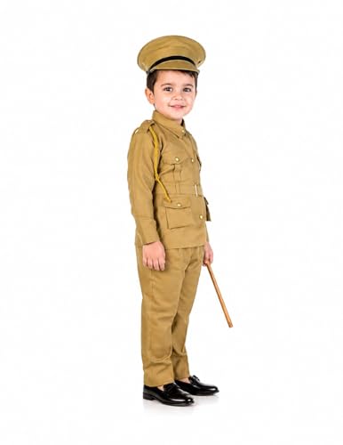 Image of BookMyCostume Premium Fabric Indian Police Commissioner Profession Community Helper Kids Fancy Dress Costume 7-8 years
