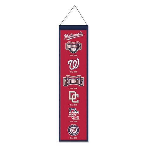 WinCraft Washington Nationals Evolution 8x32 Inch Vertical Wool Embroidered Hanging Banner