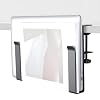 LUKETURE Adjustable Side Laptop Mount, No Drill Laptop Holder, Under Desk Storage, Clamp-On Laptops Stands, Desk Side Mount for Laptops, Mac mini, Keyboard with Anti-Scratch Silicone