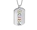 2PCS Pride Rainbow Dog Tag LGBT Stainless Steel Jewelry - Gay and Lesbian Pride Pendant Necklace