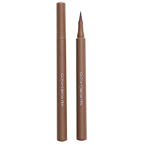 Image of GOSH Liquid Eyebrow Pencil with Felt-Tip Brush I Eyebrow Pen for Perfectly Shaped Natural Eyebrows I 100% Vegan, Perfume Free & Suitable for Allergy Sufferers I In 001 Brown