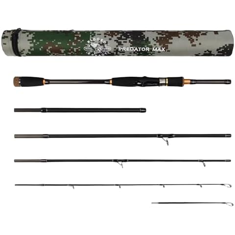 Predator Max. Unique Spin-Baitcast Rod + Micro Trigger + Rod Extension. Multi-Function Powerful Rod - 4 Lengths & 4 Cast Weights Cover