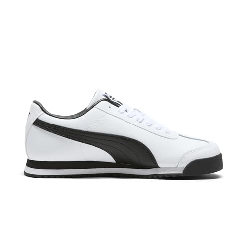 PUMA Puma Women's Roma, 24-Standard-Puma White-Puma Black-Puma Team Gold, 6.5