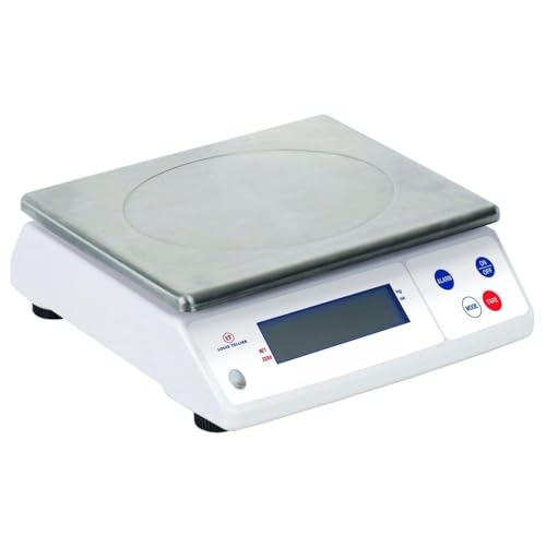 LOUIS TELLIER - Balance Électronique Professionnelle - IP53 - Alimentaire - Cuisine - Boulangerie - Charcuterie - Multifonction - Plateau Inox Amovible - 29,8...