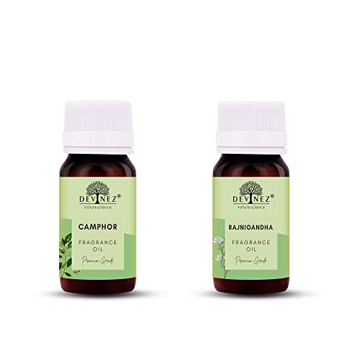 Image of Devinez Camphor, Rajnigandha Aroma Oil for Ultrasonic Diffuser (15ml Each)