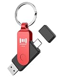 MOSDART 256GB USB C Dual Flash Drive with Keychain - 2 in 1 OTG USB 3.0 Type-C Thumb Drive Memory St