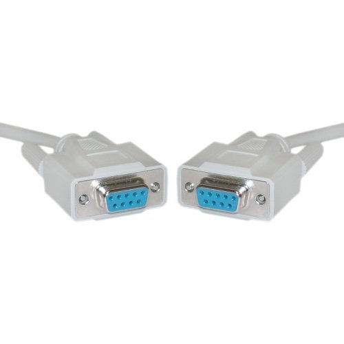 Offex Null Modem Cable, DB9 Female, UL Rated, 8 Conductor, 10 Foot