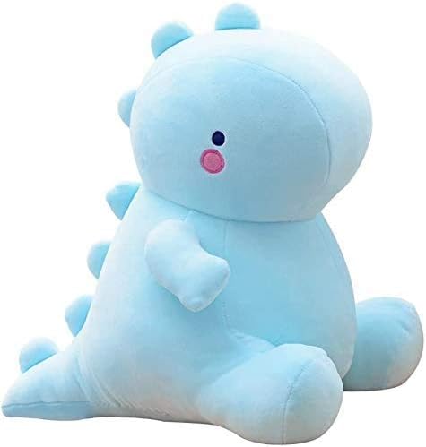 Osmotic Cute Charming Cartoon Fashion Funny Pretty Dinosaur Stuffed Animals Shape Big Hugging Pillow Soft 3D Pom Plush Toy Doll Ultra Fabric Bed Rest Chair Bo (Blue)