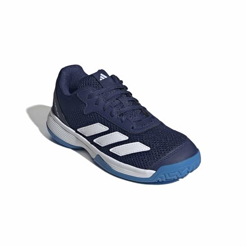 adidas Unisex-Kids Courtflash Tennis, Dark Blue/White/Bright Blue, 5.5 by adidas - Used condition - Image 4