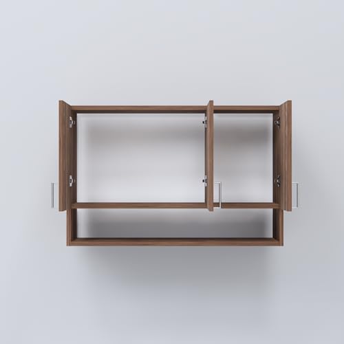 Image of SPECIALITY PANELS 3 Door Modular Wall Mounted Kitchen Cabinet with Organizer Shelf Space Saving Storage Unit | Engineered Wood Cupboard for Kitchen Living Room Organizer Furniture | DIY Assembly