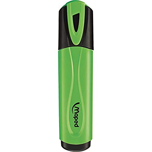 Maped - Material Escolar - Subrayador Classic - 12 Subrayadores De Color Verde - Diseño Con Punta Biselada - Trazo De 1 A 5 Mm - Tapón A Presión - Ideal Para Apuntes Maped - Material Escolar - Subrayador Classic - 12 Subrayadores De Color Verde - Diseño Con Punta Biselada - Trazo De 1 A 5 Mm - Tapón A Presión - Ideal Para Apuntes