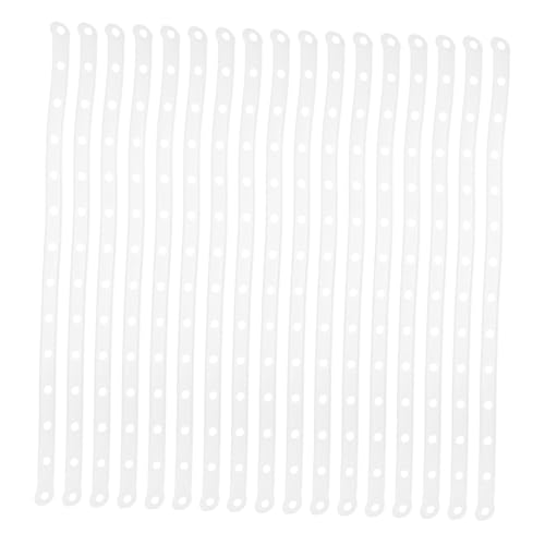 Sosoport 30 Piezas Plastic Hanger Display Strips Lightweight Connector Space-Saving Organizer For Clothes Closet Retail Stores