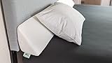 Insieme Queen Size Headboard Wedge Pillow (White) |Multi-Use Foam Bed Gap Filler for Covering Gaps Between Bed and Headboard or Wall (60x8x6x10 inch)