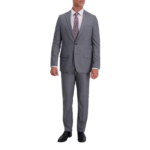 Haggar Men's JMH Premium Stretch Slim Fit Suit Separates - Pants &amp; Jackets Graphite Grid 36 - image 2