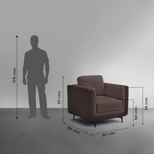 Image of Sleepyhead Mojo - 2+1+1 Seater Sofa Set (Fabric, Crazy Brown)