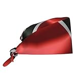Unisex Flag of Trinidad and Tobago Working Cap Elastic Surgical Cap Fashion Turban Caps for Chef, Athletic