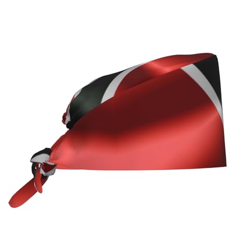 Unisex Flag of Trinidad and Tobago Working Cap Elastic Surgical Cap Fashion Turban Caps for Chef, Athletic