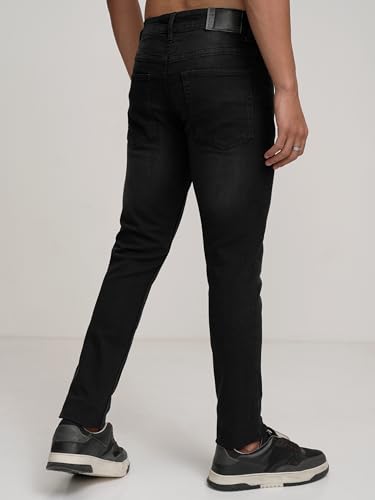 Image of Highlander Mens Tapered Fit Denim Jeans for Man| Regular Length|Mid-Rise|Stretchable Fabric for Comfort fit| Jeans for Man | Men Jeans