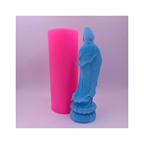 QUANQUAN Quani Big Size Buddha-Kerzenform Avalokitesvara Kerzenwachs-Formen-Schimmel verzierte Silikonformen for… – Bild 6