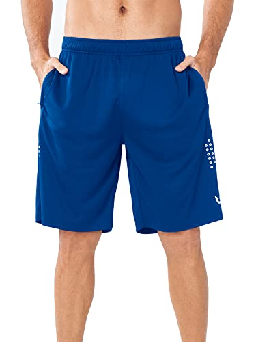 Northyard Men's 10" Athletic Basketball Shorts Workout Gym Quick Dry Shorts Lightweight Mesh Training Shorts For Men Exercise Royalblue L #TOP4