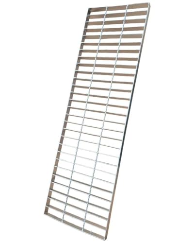 Image of Galvanized Steel Drain Grate, Driveway Channel Cover 40x12 in