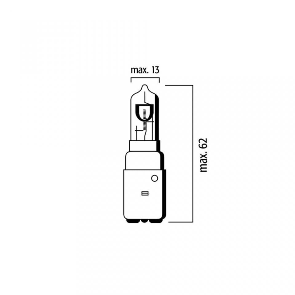 Bombilla de Faro FLOSSER para Scooter MBK 50 Ciclomotor de 50cc 2