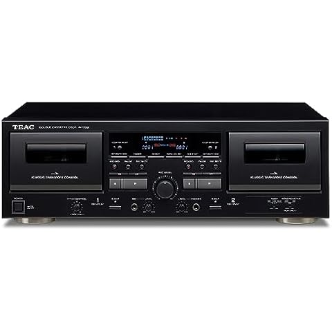 TEAC W-1200B Dual Cassette Deck with Recorder with USB Pitch Control Karaoke-Mic-in and Remote Cover