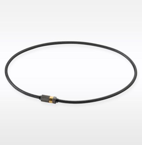 phiten(ファイテン) ネックレス RAKUWA磁気ネック ローレット ブラック/ゴールド 50cm[肩こり][首こり][ こり改善][ こり緩和][ 肩こり解消グッズ][ 血行改善]メンズ 男性