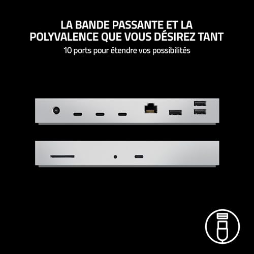 Razer Thunderbolt 4 Dock Mercury - vue 6