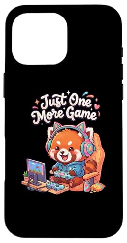 Video Gaming Just one more Game Gaming Red Panda �X�}�z�P�[�X iPhone 16 Pro Max �p