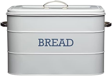 KitchenCraft Living Nostalgia LNBBINGRY Bread Bin, Grey, 34 x 21.5 x 25 cm