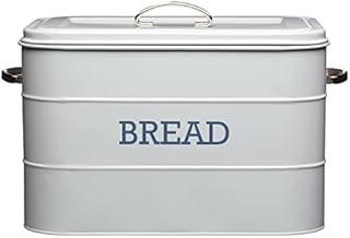 KitchenCraft Living Nostalgia LNBBINGRY Bread Bin, Grey, 34 x 21.5 x 25 cm