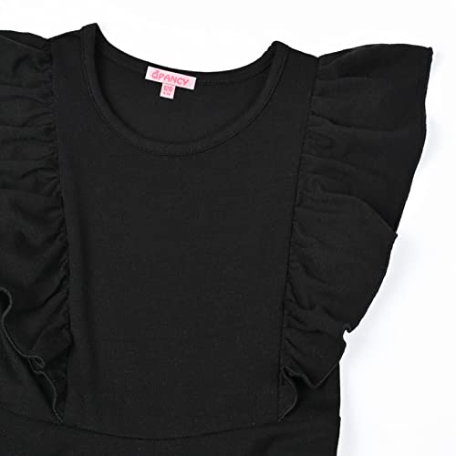 QPANCY Girls Ruffle-Trim Dresses Sleeveless Summer Midi Dress for Kids 3-13 Years4