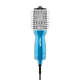 BaBylissPRO Nano Titanium Oval Ionic Hot Air Styler Blow out Hair Dryer Brush with Boar and Nylon Bristles, Travel size, 2 inch