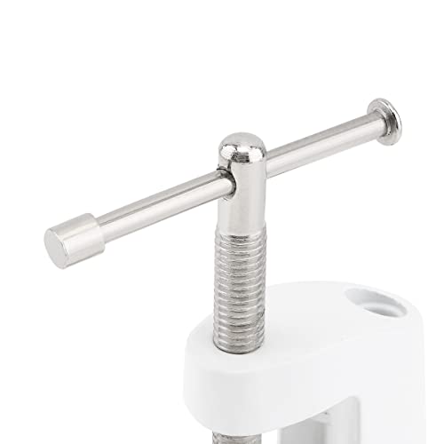 Rtnlit Universal C Shape Table Mounting Clamp For Microphone Suspension Boom Scissor Arm Stand Holder With Adjustable Positioning Screw, Fits Up To 2.16"/5.5Cm Desktop Thickness-White #TOP4