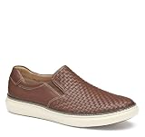 Johnston & Murphy Men's Mcguffey 2 Woven Slip-On Loafer, Tan Woven Full Grain, 11 W