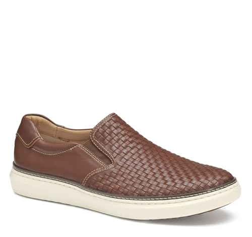 Johnston & Murphy Men’s McGuffey 2 Woven Slip-On Shoes for Men, Men’s Fashion Dress Sneakers, Casual Leather Shoes for Men