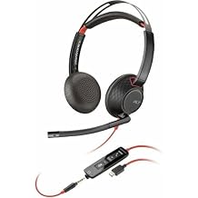 Poly Blackwire 5220 Headset +Inline Cable +USB-C/A Adapter TAA - Microsoft Teams Certification - Stereo - USB Type C, Mini-phone 3.5mm - Wired - 32 Ohm - 20 Hz to 20 kHz - Over-the-head - Binaural -