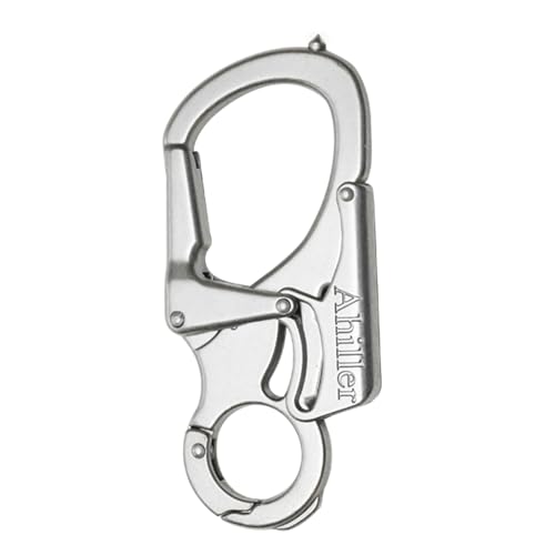Ahiller Double Lock Carabiner Clip, Tungsten Steel Tip Keychain for Outdoor