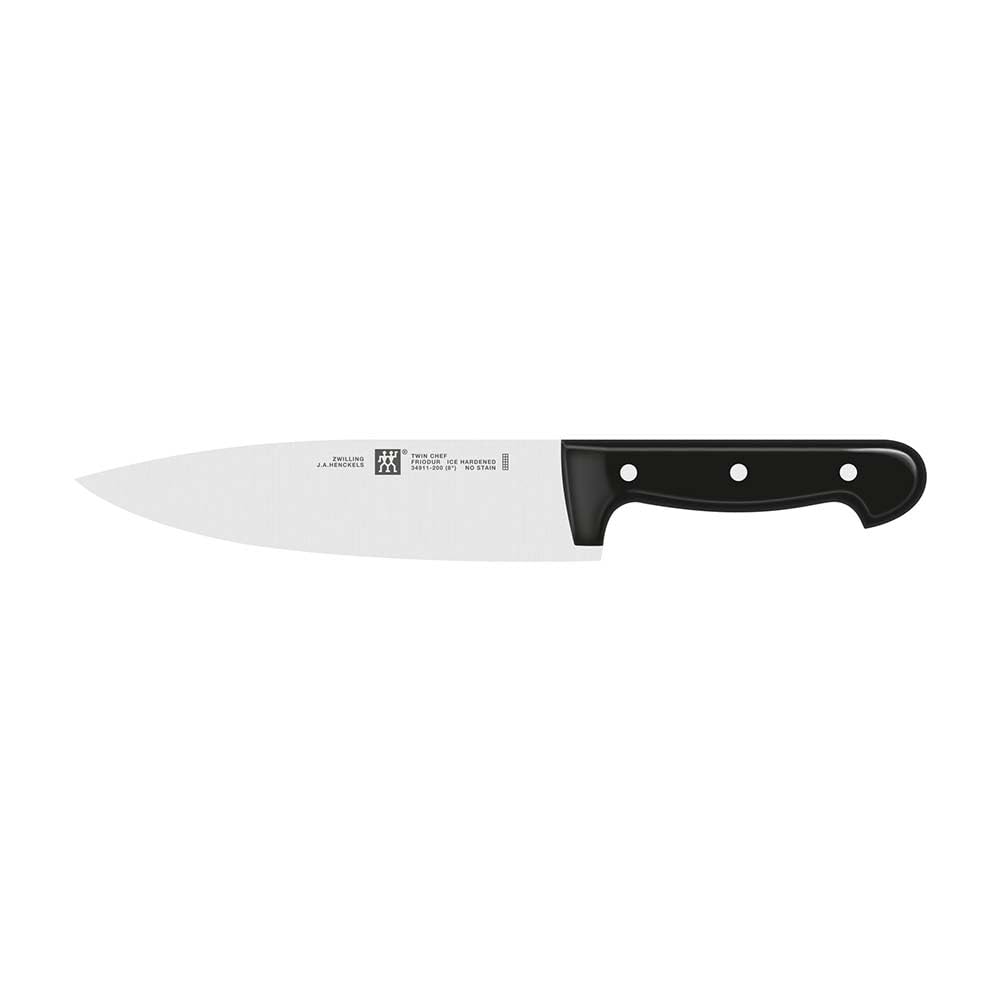 ZWILLING Twin Chef Bloc de couteaux 8 pièces, bloc en bambou, acier spécial inoxydable, noir, Made in Germany