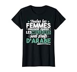 Femme Professeur Arabe Professeur Cadeau Femme Humour Arabe Collège T-Shirt