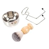 FRCOLOR 1 Juego De Para Hombres Cuenco Y Soporte Kit De De Madera Y Nailon De Ferroaleación Soporte Para Cápsulas De Lavado