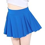 Hvididan Royal Blue Skort Girls, Size 7-8 Girls Athletic Skirts for Tennis Golf, Butterfly Flowy Shorts for Kids, Shorts with Pocket Spandex Liner