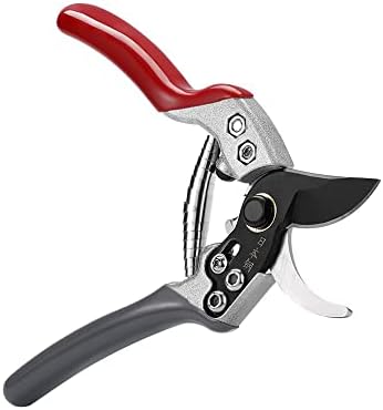 JSDing Pruning Shears Tree Trimmers Secateurs Hand Pruner Stainless Steel Blades Professional Garden Clippers Bypass with SK-5 Steel Blade and Locking Mechanism for Branches Stems and Flowers