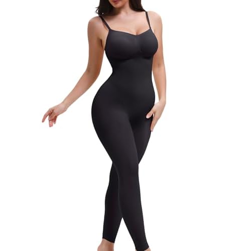 SHAPERX Hourglass Shapewear Bodysuit Leggings 360 Compression 2 Sizes Look Full Body Shaper One Piece No Roll Down