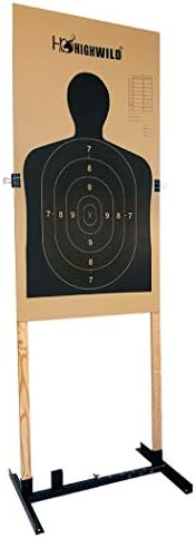 Highwild Adjustable Target Stand Base for Paper Shooting Targets Cardboard Silhouette - H Shape - USPSA/IPSC - IDPA Practice - Upgraded Version (1 Pack)