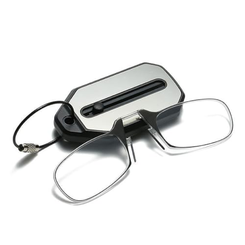 IKOPFLN Gafas Presbicia Gafas De Lectura Hombre Gafas Plegables De Lectura Gafas De Lectura Plegables Ultrafinas Para Hombres Mujeres Estuche De Gafas Rectangular Con Hebilla Para Colgar（2 Dioptrías）